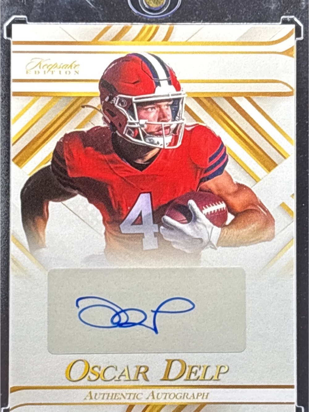 Oscar Delp Autograph Football Trading Card